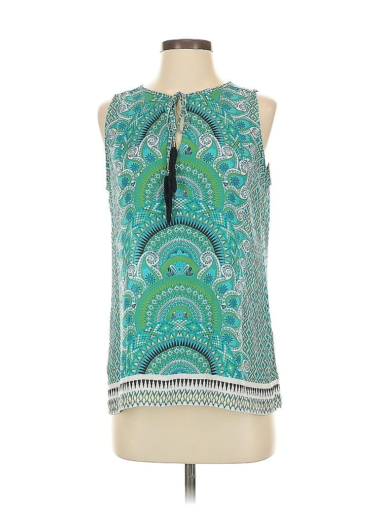 Pre-owned 7th Avenue Design Studio New York & Company Sleeveless Blouse In Green