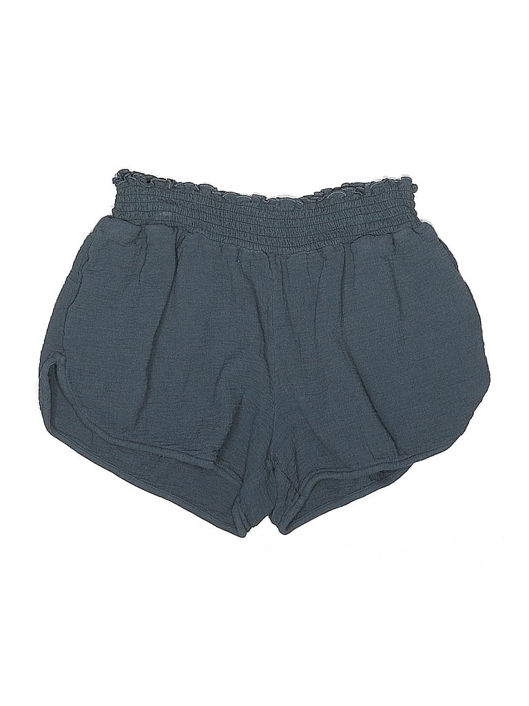 Hatch 100% Cotton Solid Teal Blue Shorts Size Sm Maternity (1) - photo 1