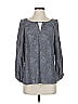 Drew 100% Silk Gray 3/4 Sleeve Silk Top Size XS - photo 1