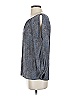 Drew 100% Silk Gray 3/4 Sleeve Silk Top Size XS - photo 5