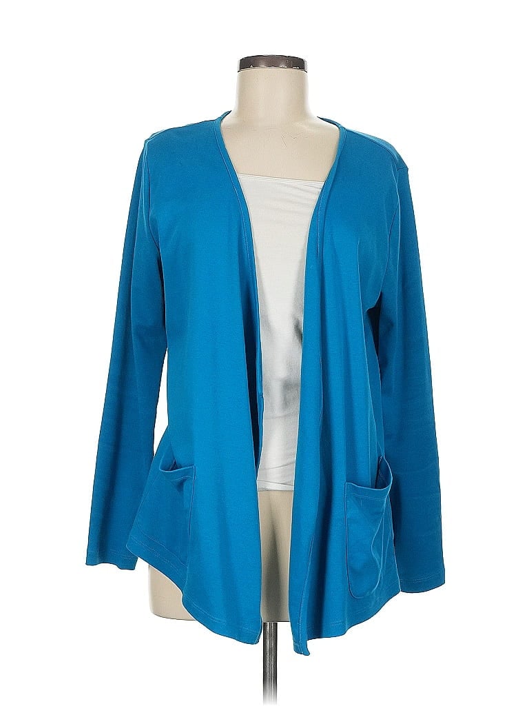 Isaac Mizrahi LIVE! 100% Cotton Blue Cardigan Size M - photo 1