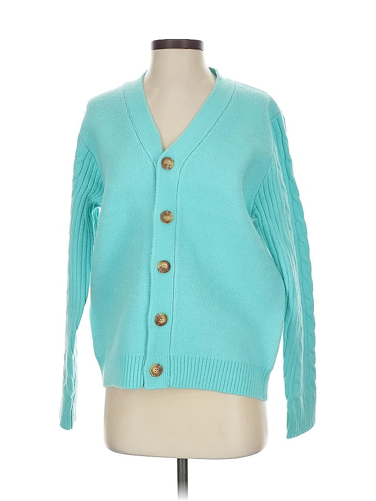 Pre-owned 2 To 5 Designs Cardigan Sweater In Blue