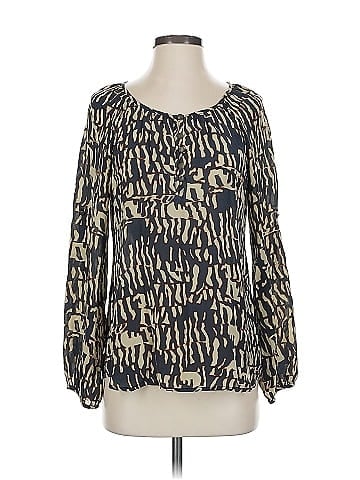 Barneys New York CO-OP Long Sleeve Silk Top (view 1)