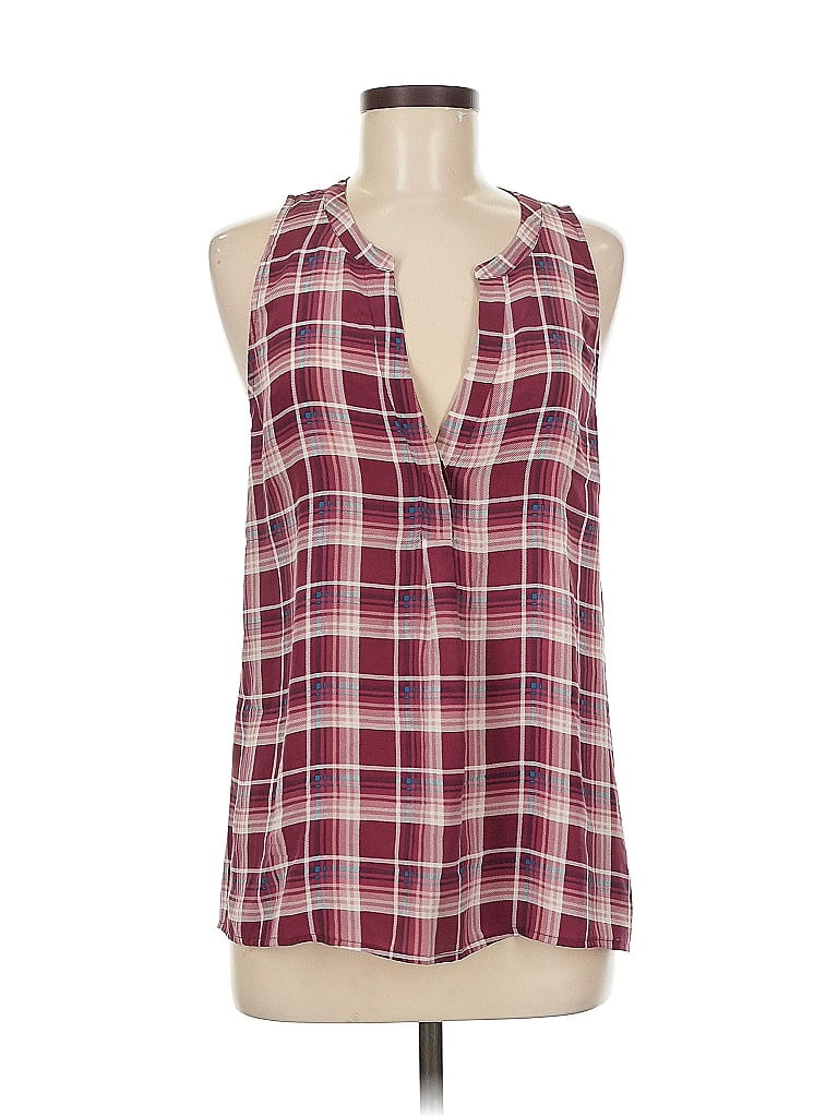 Joie 100% Silk Burgundy Sleeveless Silk Top Size M - photo 1