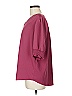 Belle By Kim Gravel 100% Polyester Burgundy 3/4 Sleeve Blouse Size M - photo 4