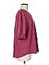 Belle By Kim Gravel 100% Polyester Burgundy 3/4 Sleeve Blouse Size M - photo 3