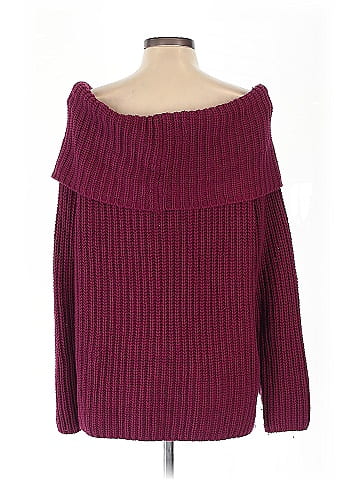 Express Burgundy Pullover Sweater Size L