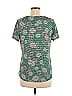 Christopher & Banks Floral Green Short Sleeve T-Shirt Size M - photo 2