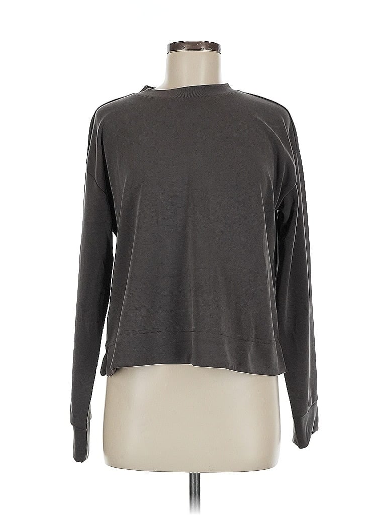 Pre-owned Athleta Sweatshirt In Gray