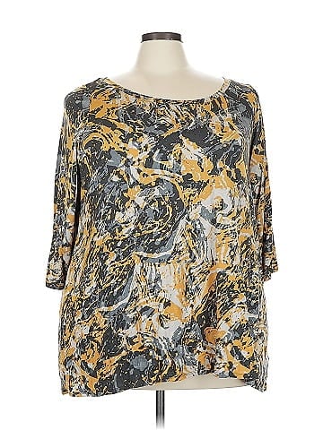 LOGO by Lori Goldstein 3/4 Sleeve Blouse (view 1)