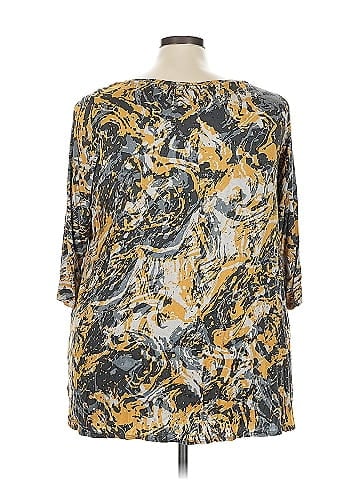 LOGO by Lori Goldstein 3/4 Sleeve Blouse (view 2)