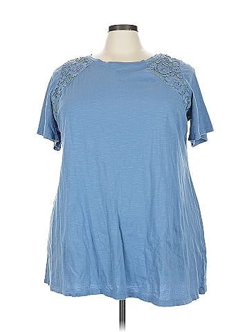 LOGO by Lori Goldstein Short Sleeve Top (view 1)