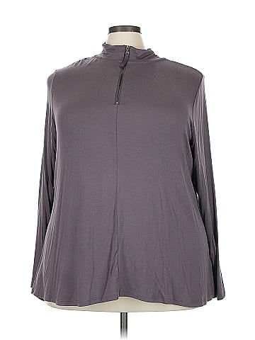 LOGO by Lori Goldstein Long Sleeve Polo (view 1)