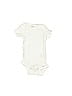Gerber 100% Cotton Solid Ivory Short Sleeve Onesie Size 0-3 mo - photo 1