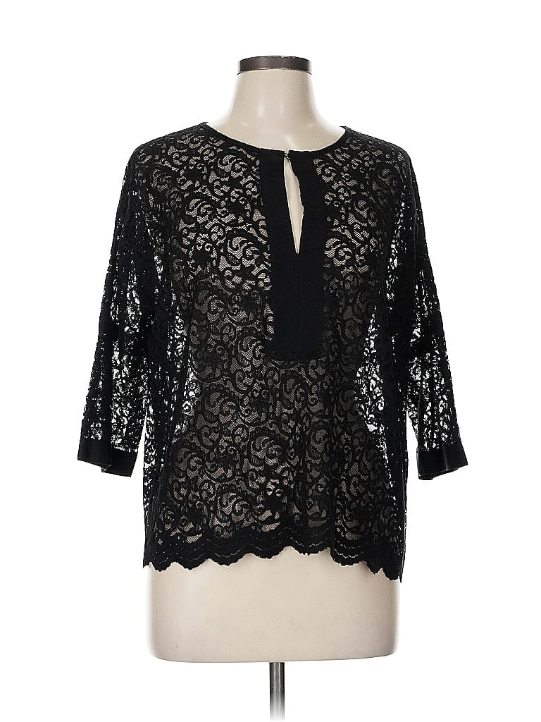 Click to view more detailed imagery on our partner's website Pre-owned Gerard Darel 3/4 Sleeve Blouse In Black