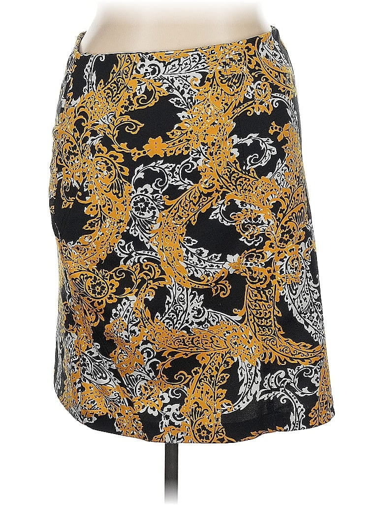 Pre-owned Ny Collection Casual Skirt In Yellow