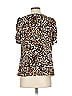 Talbots 100% Polyester Brown Short Sleeve Blouse Size XS - photo 2
