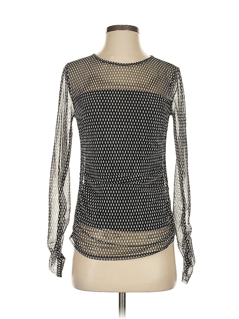 Click to view more detailed imagery on our partner's website Pre-owned Dkny Long Sleeve Top Black Square Neckline Tops
