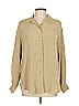 Doncaster Collection 100% Silk Tan Long Sleeve Silk Top Size 12 - photo 1