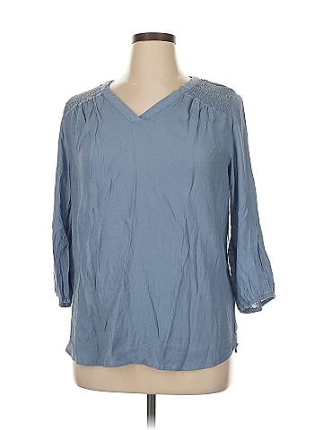 Christopher & Banks 3/4 Sleeve Blouse (view 1)