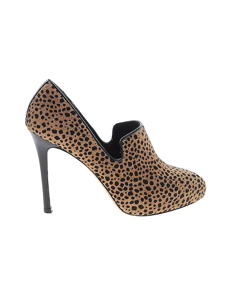 Ann Taylor Animal Print Brown Tan Heels Size 6 1/2 - photo 1