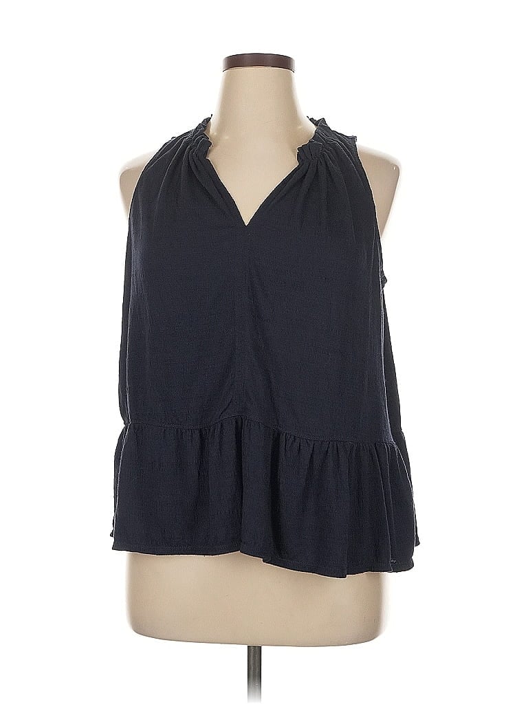 Pre-owned Max Studio Sleeveless Blouse In Black