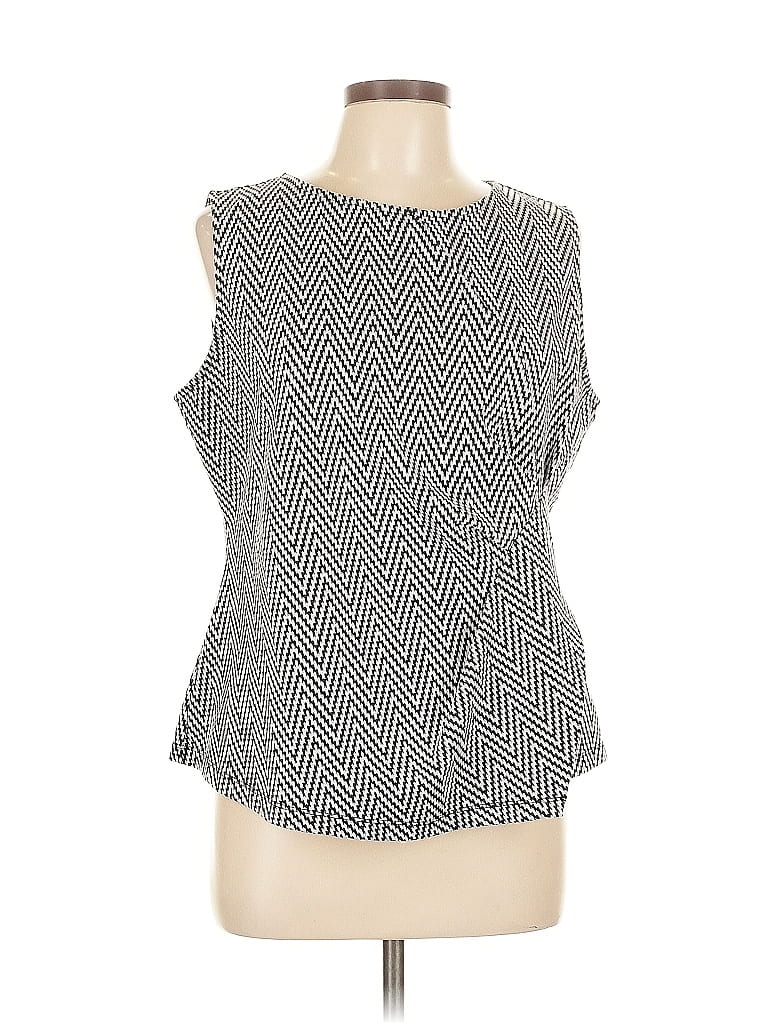 Pre-owned Liz Claiborne Career Sleeveless Blouse In Gray