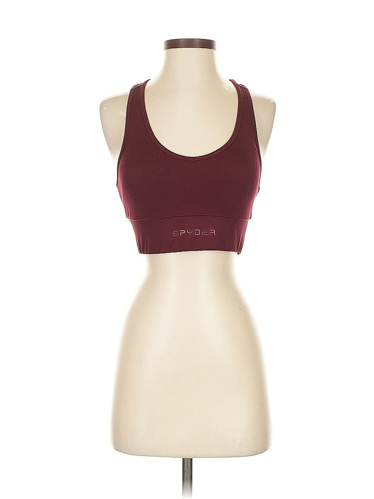 Spyder Solid Burgundy Sports Bra Size S - photo 1