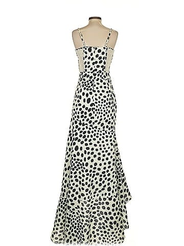 PatBO Polka Dots Ivory Cocktail Dress Size 2