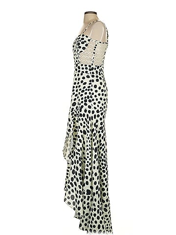 PatBO Polka Dots Ivory Cocktail Dress Size 2