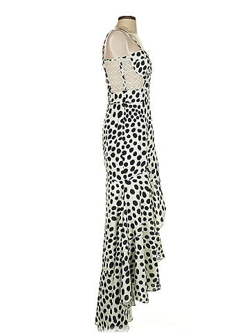 PatBO Polka Dots Ivory Cocktail Dress Size 2