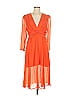 Thurley Orange Red Cocktail Dress Size 10 - photo 1