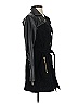 IMAN 100% Leather Black Trenchcoat Size S - photo 3