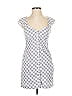 Saylor 100% Cotton Checkered-gingham Gray Casual Dress Size S - photo 1