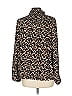 Ann Taylor Factory Animal Print Brown Long Sleeve Blouse Size L - photo 2