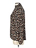Ann Taylor Factory Animal Print Brown Long Sleeve Blouse Size L - photo 4