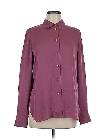 Vince. Long Sleeve Silk Top (view 1)