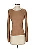 Carlisle Brown Long Sleeve Silk Top Size S - photo 1