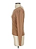 Carlisle Brown Long Sleeve Silk Top Size S - photo 4