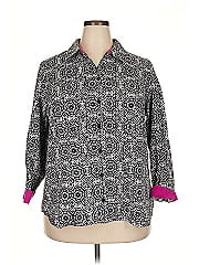 Cj Banks 3/4 Sleeve Button Down Shirt