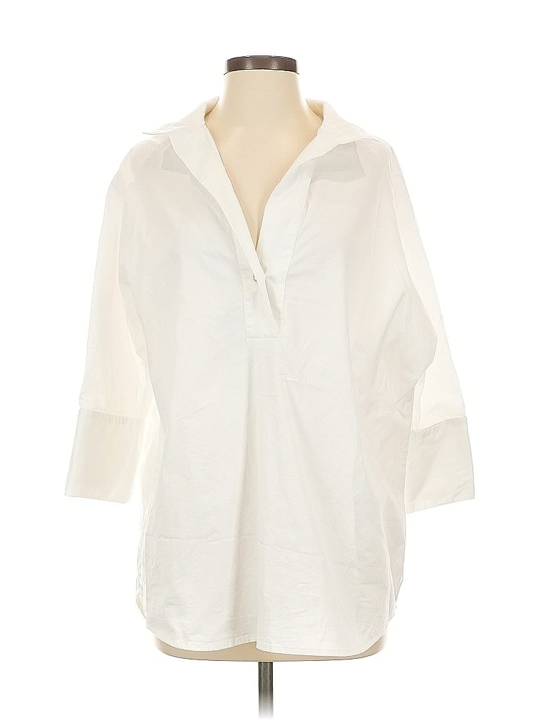 Tuckernuck Ivory 3/4 Sleeve Button-Down Shirt Size S - photo 1