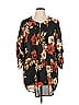 Avenue 100% Polyester Floral Black 3/4 Sleeve Blouse Size 18 - photo 1