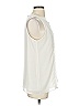 Ann Taylor LOFT 100% Polyester Ivory Sleeveless Blouse Size S - photo 3