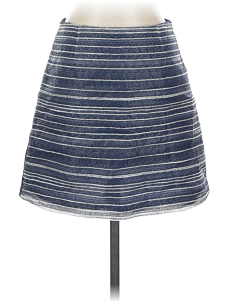 Armani Exchange 100% Polyester Stripes Blue Casual Skirt Size 2 - photo 1