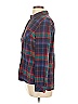 Natural Reflections 100% Cotton Plaid Blue Long Sleeve Button-Down Shirt Size L - photo 4