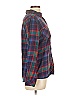 Natural Reflections 100% Cotton Plaid Blue Long Sleeve Button-Down Shirt Size L - photo 3
