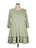 Easel Solid Green Casual Dress Size L - photo 1