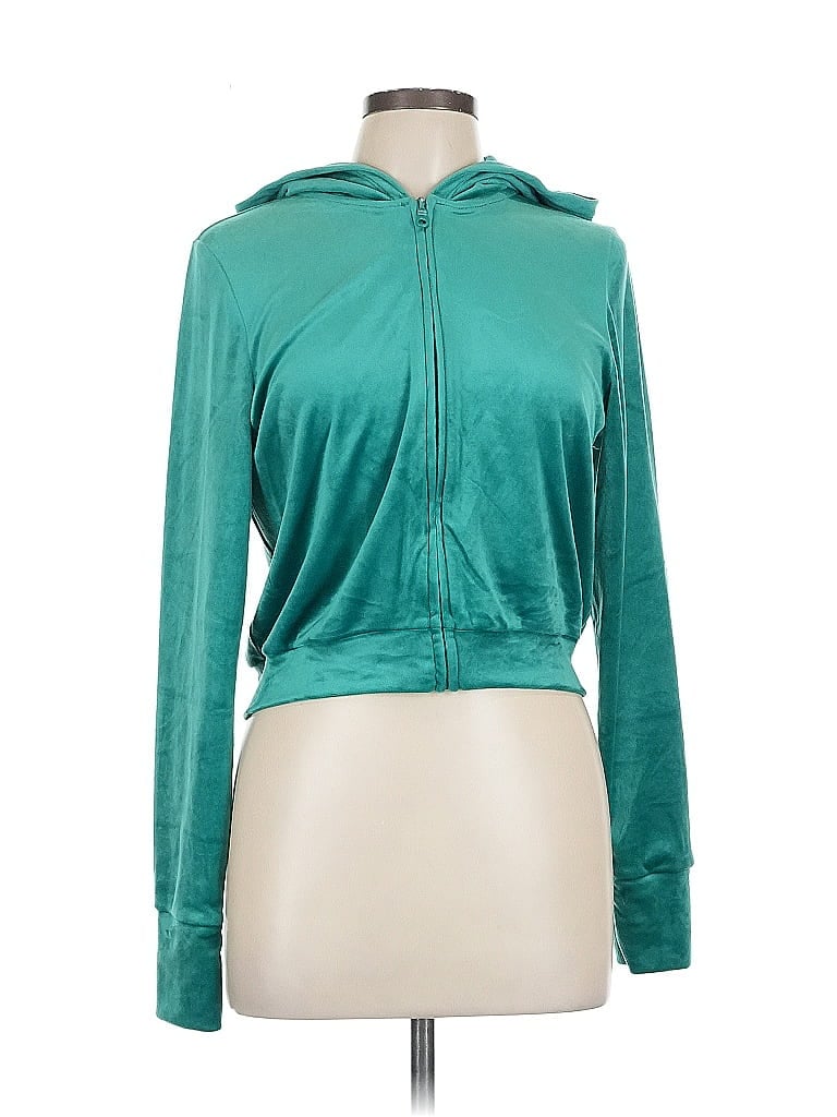 Pre-owned Offline By Aerie Zip Up Hoodie In Blue