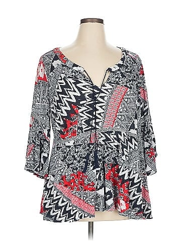 RXB 3/4 Sleeve Blouse (view 1)