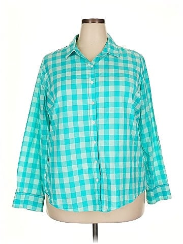 Crown & Ivy 3/4 Sleeve Button-Down Shirt (view 1)